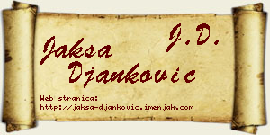 Jakša Đanković vizit kartica